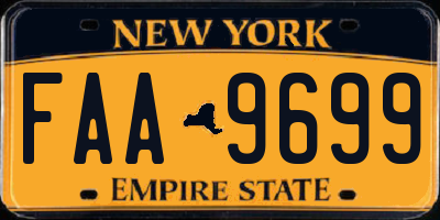 NY license plate FAA9699