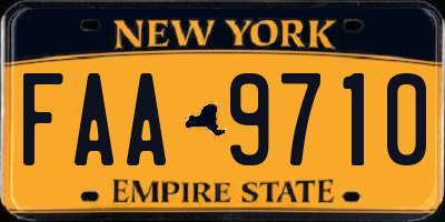 NY license plate FAA9710