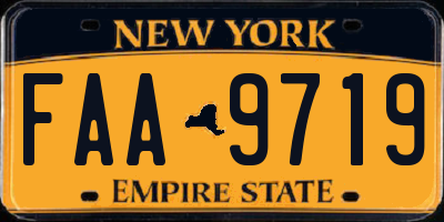 NY license plate FAA9719