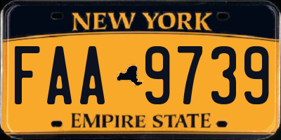 NY license plate FAA9739