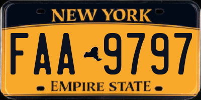 NY license plate FAA9797