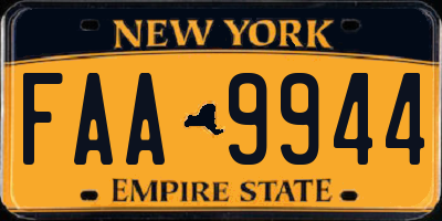 NY license plate FAA9944