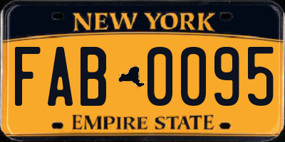 NY license plate FAB0095