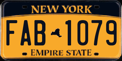 NY license plate FAB1079