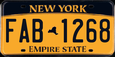 NY license plate FAB1268