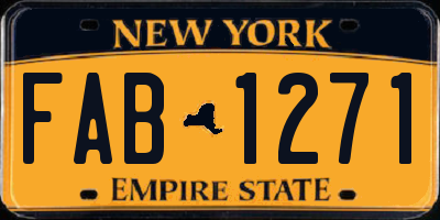 NY license plate FAB1271