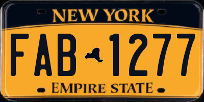NY license plate FAB1277
