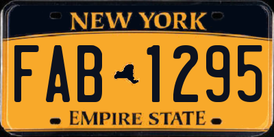 NY license plate FAB1295