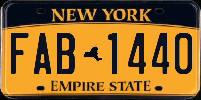 NY license plate FAB1440