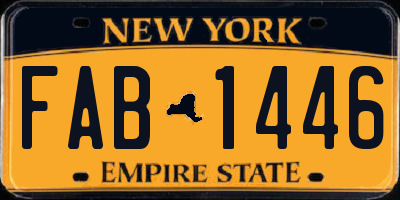 NY license plate FAB1446