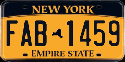 NY license plate FAB1459