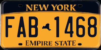 NY license plate FAB1468