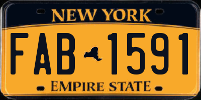 NY license plate FAB1591