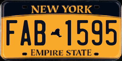 NY license plate FAB1595