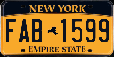 NY license plate FAB1599