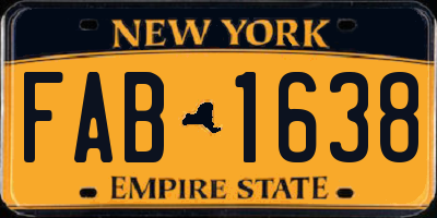 NY license plate FAB1638