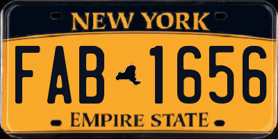 NY license plate FAB1656