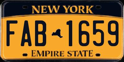 NY license plate FAB1659