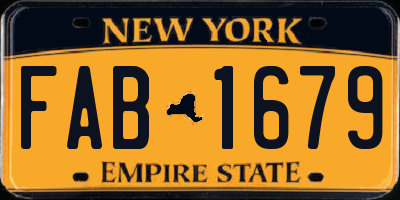 NY license plate FAB1679