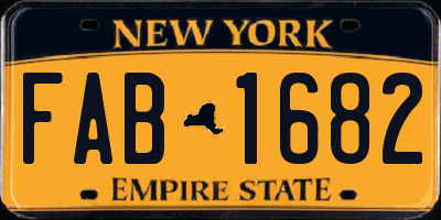 NY license plate FAB1682