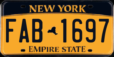 NY license plate FAB1697