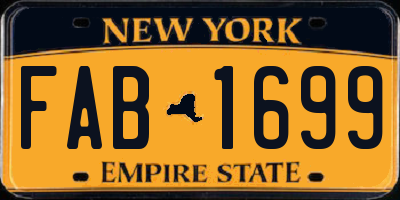 NY license plate FAB1699