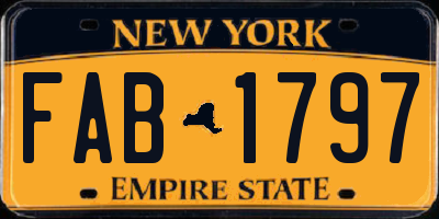 NY license plate FAB1797