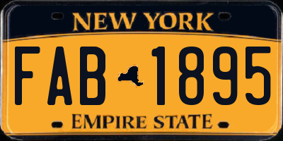 NY license plate FAB1895