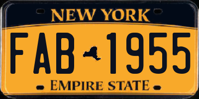 NY license plate FAB1955