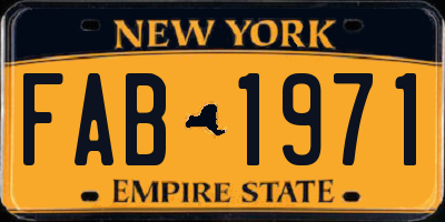 NY license plate FAB1971