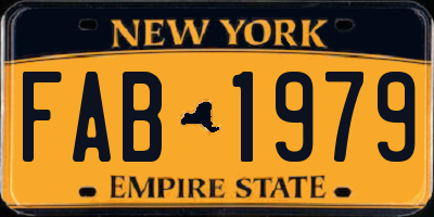 NY license plate FAB1979