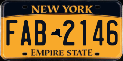 NY license plate FAB2146