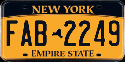 NY license plate FAB2249