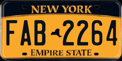 NY license plate FAB2264