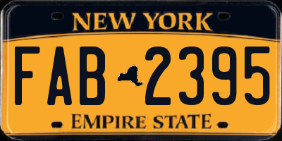 NY license plate FAB2395