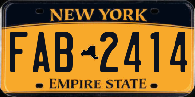 NY license plate FAB2414