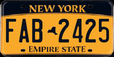 NY license plate FAB2425