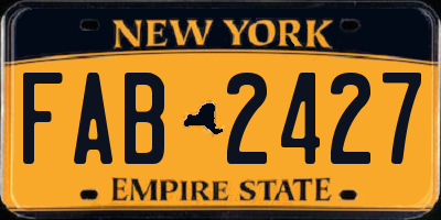 NY license plate FAB2427