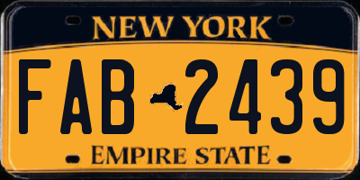 NY license plate FAB2439