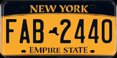 NY license plate FAB2440