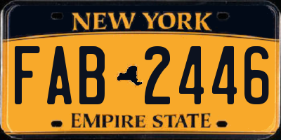 NY license plate FAB2446