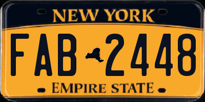 NY license plate FAB2448