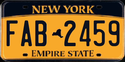 NY license plate FAB2459