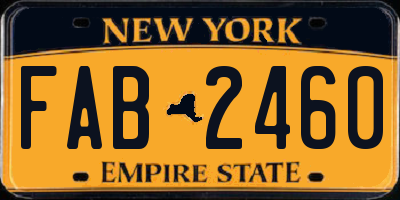 NY license plate FAB2460