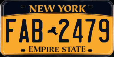 NY license plate FAB2479