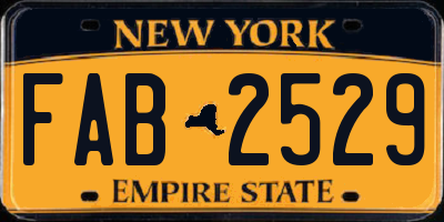 NY license plate FAB2529