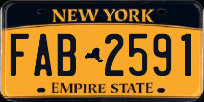 NY license plate FAB2591