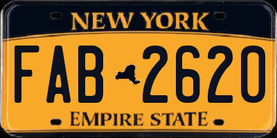 NY license plate FAB2620