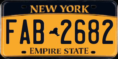 NY license plate FAB2682