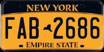 NY license plate FAB2686